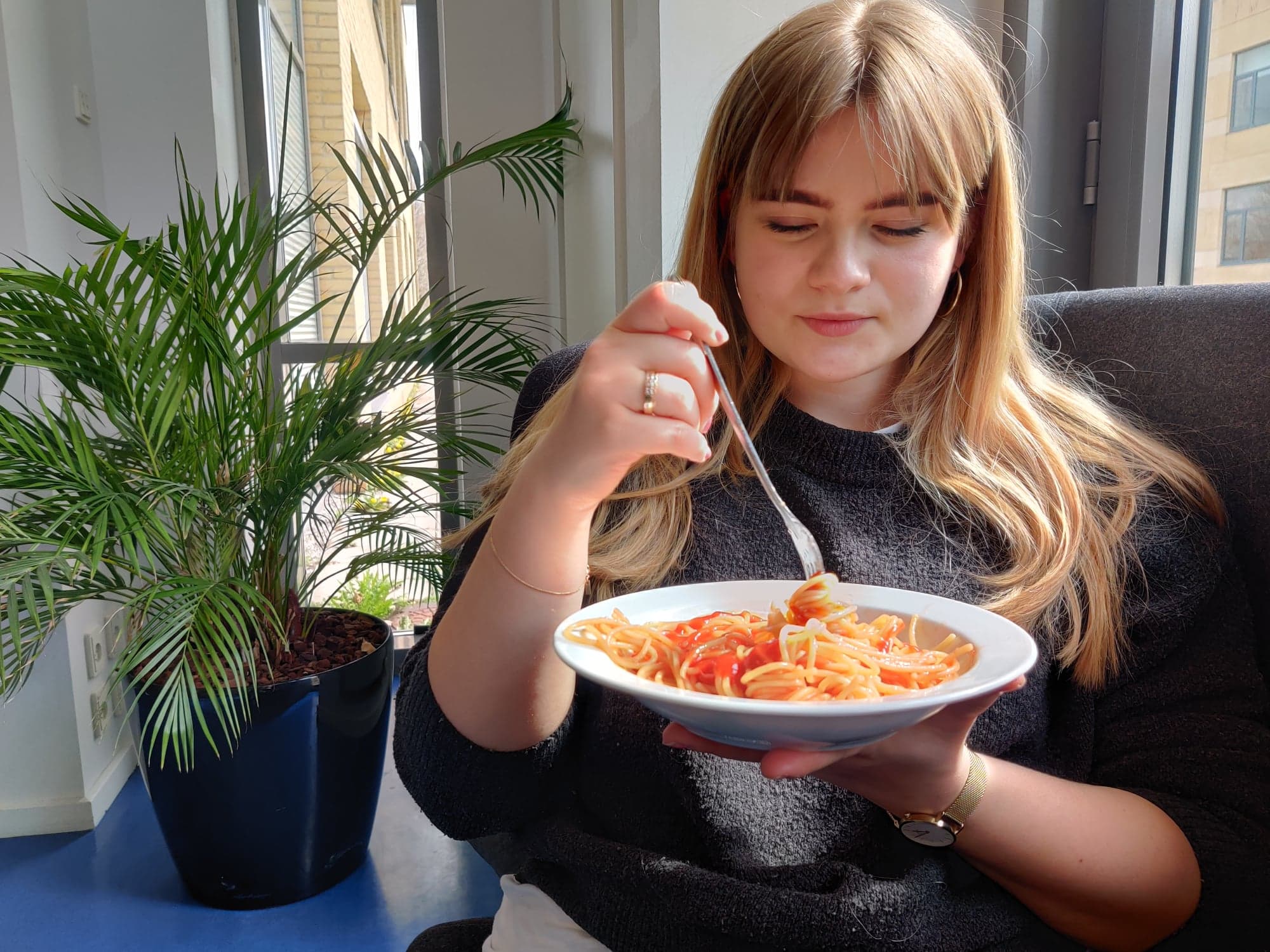 Pasta med ketchup
