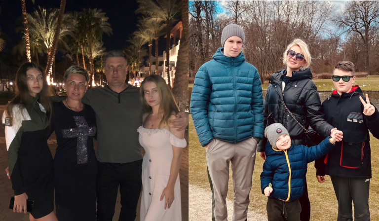 Viktoria, Oksana, Ruslan, Bohdana, Alexander, David, Olga og Artem er alle flygtet til Danmark, efter russiske soldater invaderede deres hjemland Ukraine. Foto: Privat.