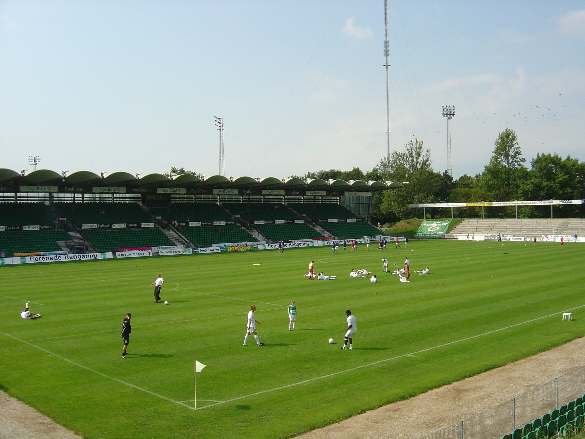 Gladsaxe_Stadion_kamp_opvarmning