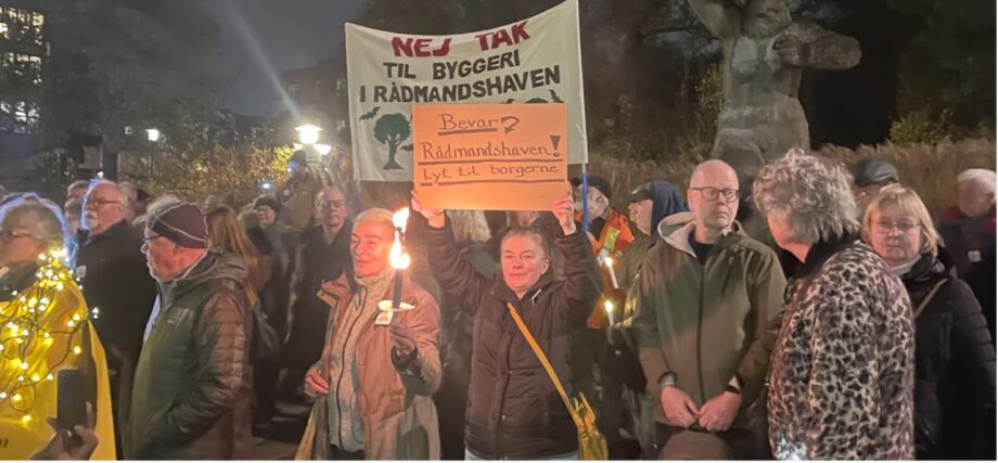 Stor demonstration i Næstved imod byrådets planer om hotel- og boligbyggeriet