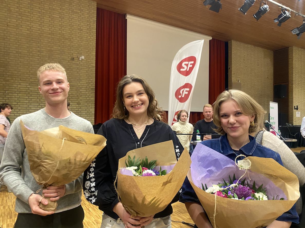 Ida Lehnert Jensen, Loui Kragh og Ida Harild-Ankersen. Det tre elevrådsformænd på Frederikssund Gymnasium.